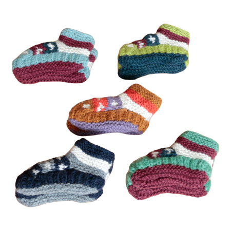 Wollhausschuhe, Kind M, mit Fleece gefüttert, sortiert