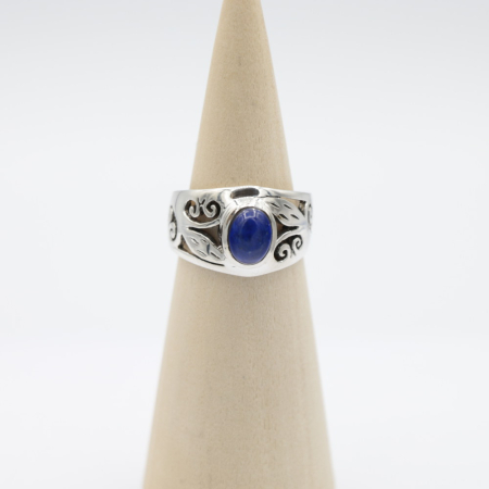 Ring zilver Mt. 9/60 Lapis Lazulli HAS08