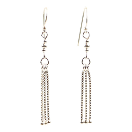 Ohrring 3 Ketten, Silber SP32400