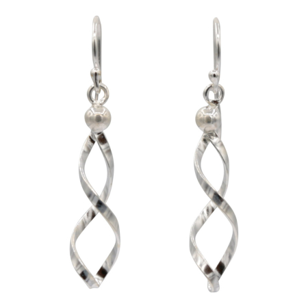 Oorhanger Gedraaid, zilver SP2300