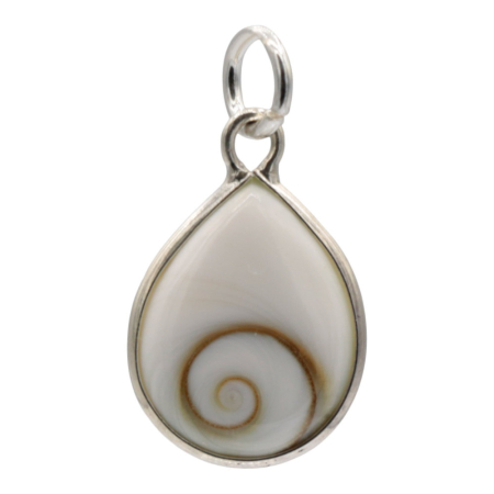 Hanger Shiva Eye schelp, zilver 19mm JWL07E3