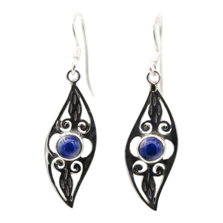 Oorhanger, zilver, Lapis Lazulli, HAS65