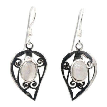 Oorhanger, zilver, Maansteen, HAS68