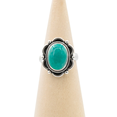 Ring zilver Mt. 9/60 Turquoise RAJ6