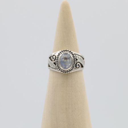 Ring zilver Mt. 6/52 Maansteen HAS116