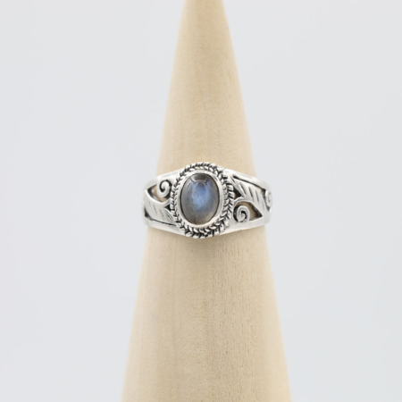Ring zilver Mt. 7/55 Labradoriet HR116