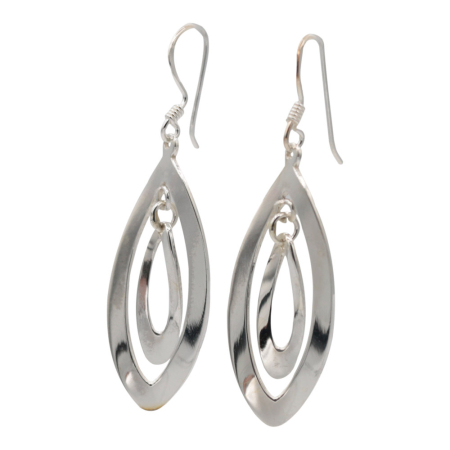 Oorhanger Open Ovalen, zilver SP00