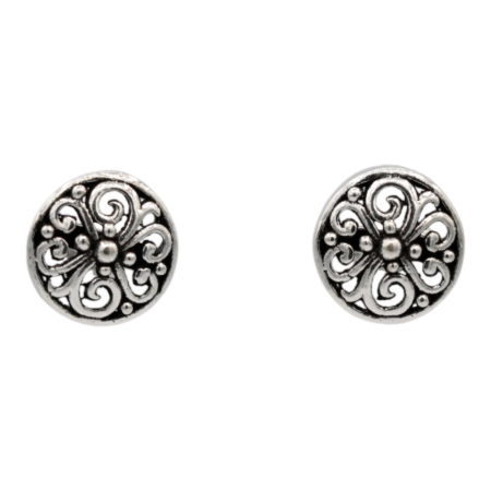 Oorsteker Bloem, zilver SP9409