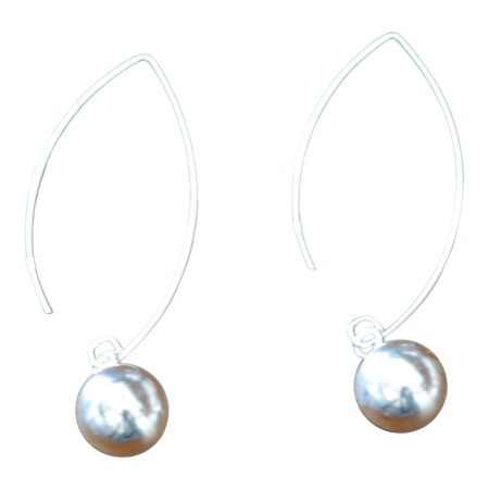 Oorhanger Bal, zilver RB015