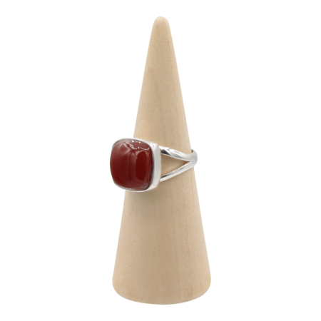 Ring zilver Mt. 10/62 Carneool HAS84