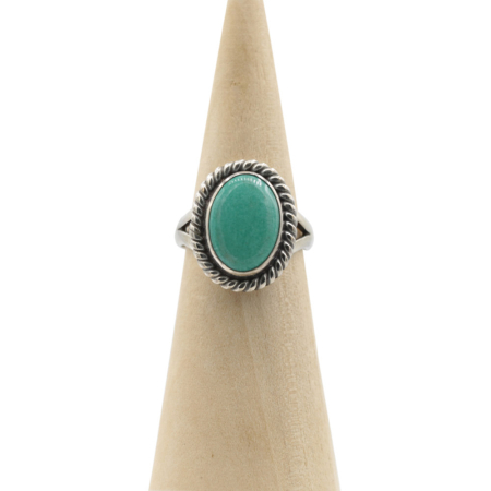 Ring zilver Mt. 9/60 Turquoise RAJ10_Ox
