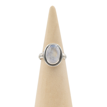 Ring zilver Mt. 8/57 Maansteen RAJ8a