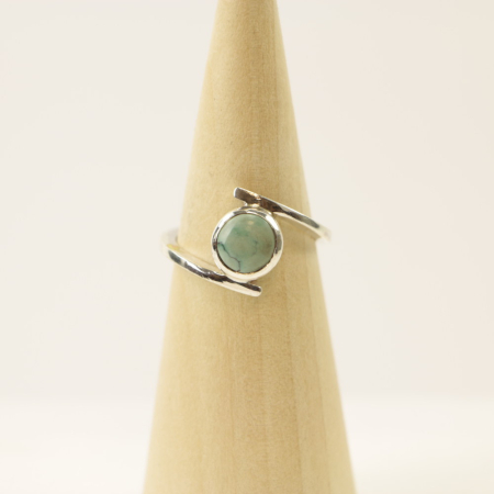 Ring zilver Mt. 9/60 Turquoise MQS21