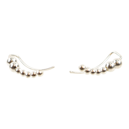 Oorsteker 7 bolletjes, zilver SP36000