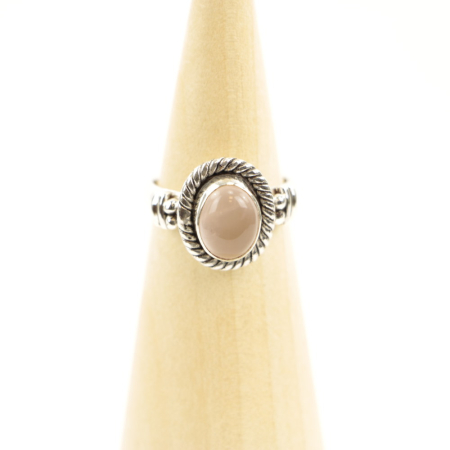 Ring Silber Mt. 6/52 Rosenquarz MN07