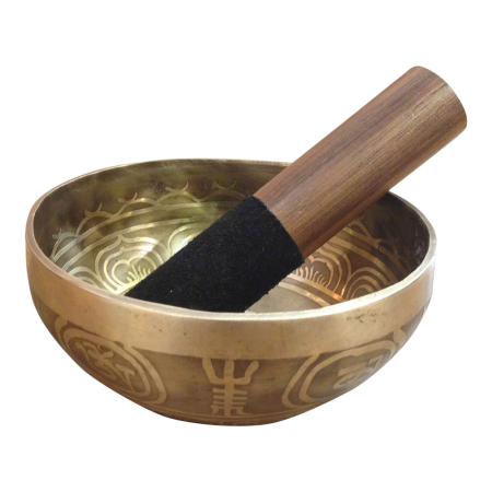 Klankschaal Jambhati OMPH Small, incl. stick hout/leer