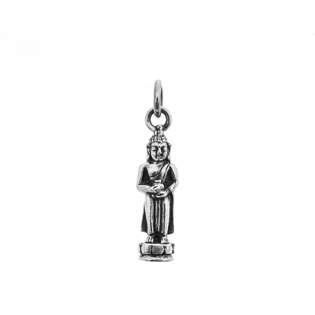 Geboortedag Boeddha hanger/bedel Woensdag, zilver