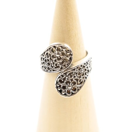 Ring zilver Mt. 8/57 filigrijn SP8100