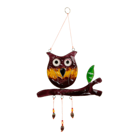 Ornament-Harz-Eule auf Ast