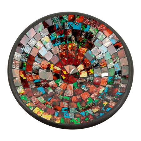 Schaal mozaiek regenboog mix L