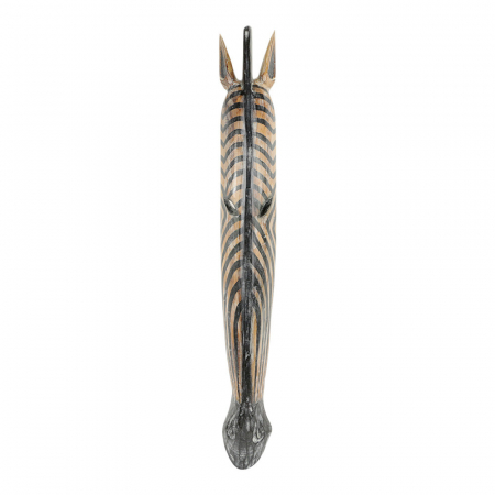 Wanddecoratie hout masker zebra L