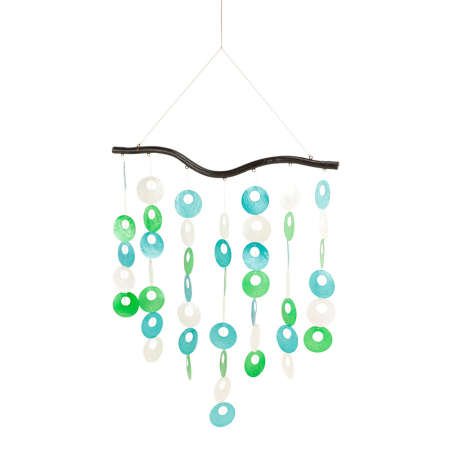 Hanger capiz donuts blue/green