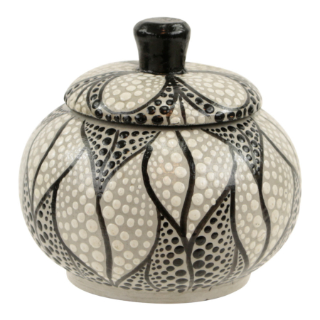 Korb Holz Blumenpunkte S