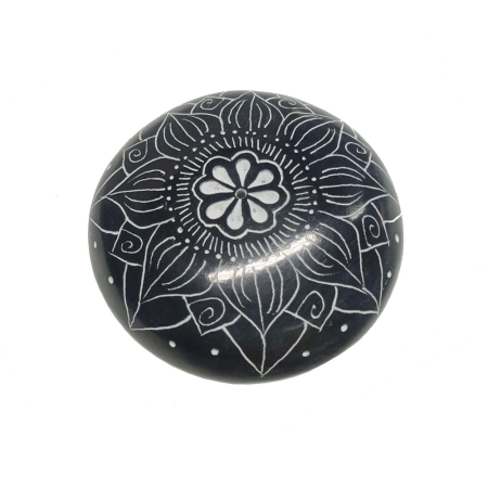 Räucherstäbchenhalter Gorara Kieselstein Mandala grau