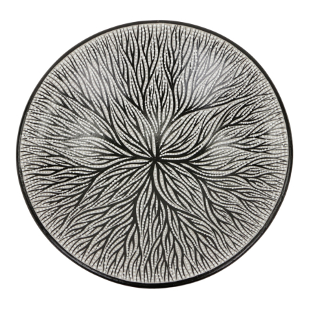 Schaal terracotta stippen dahlia 3D L