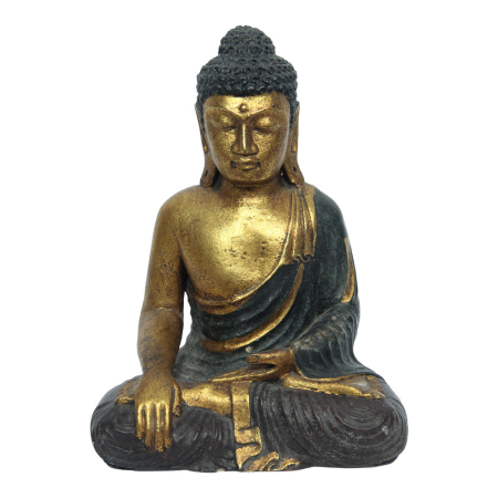 Buddha-Statue aus Kunstharz, 25 cm