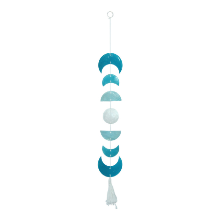 Hanger capiz maan/zon blauw