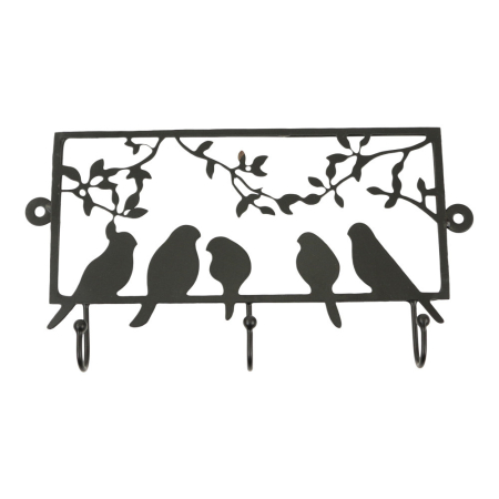 Sleutelrek metaal zittende vogels