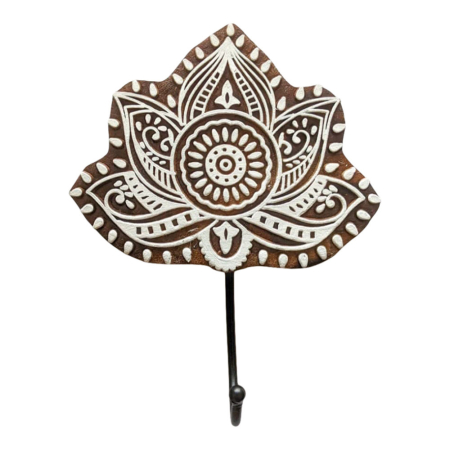 Kapstok hout bloem