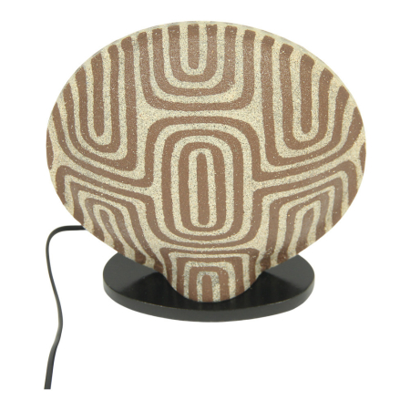 Lamp glasvezel geometrisch zand bruin