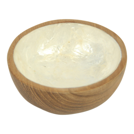 Schaal schelp rond wit