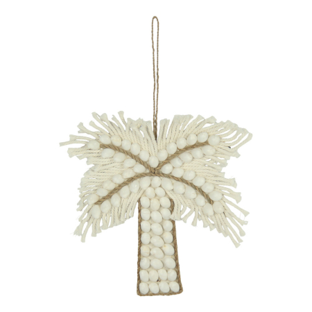 Hanger capiz palmboom stof wit