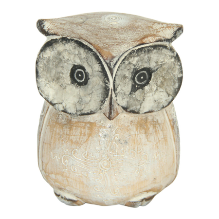 Beeld hout uil witte was M