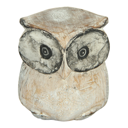Beeld hout uil witte was S