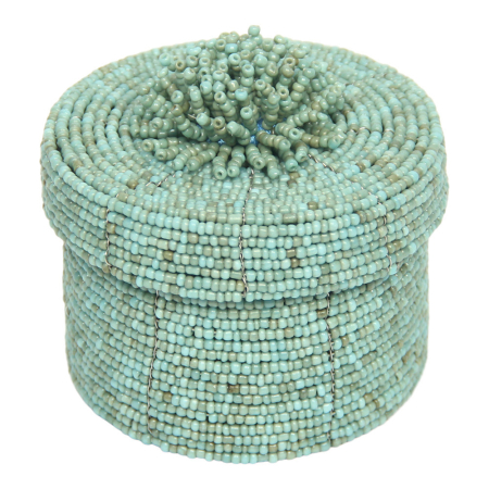 Doosje kralen turquoise M