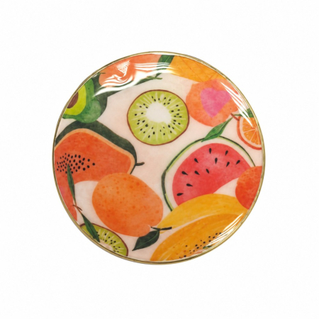 Pillendoosje zeefdruk fruit