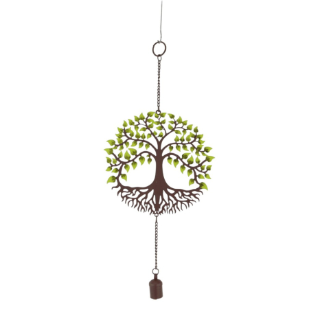 Hanger metaal Levensboom met bel