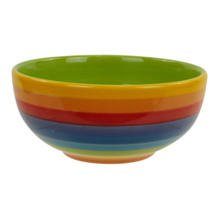 Schaal keramiek regenboog