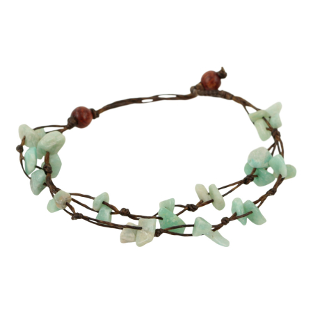 Armband edelstenen jade dubbel