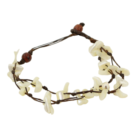 Armband edelstenen maansteen dubbel