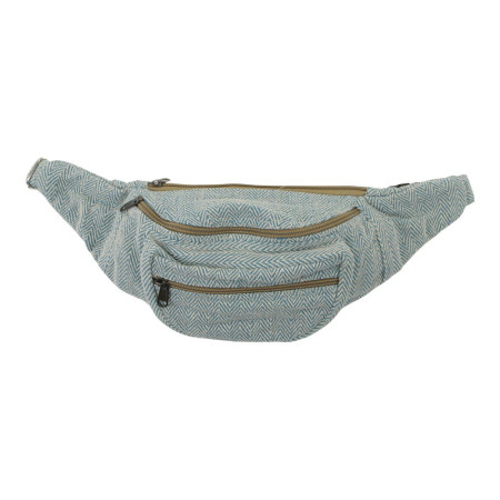 Heuptas katoen vissengraat turquoise