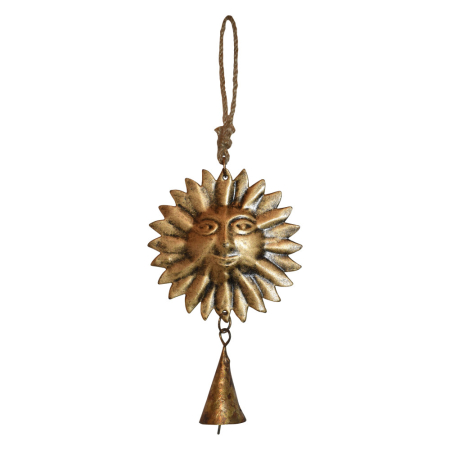 Hanger smeedijzer zon gezicht recycled