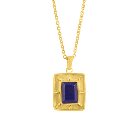 Ketting verguld goud/saffieren hanger