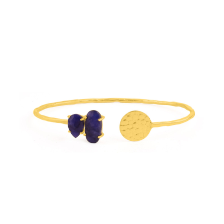Armband verguld goud/2 saffieren
