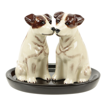Peper en zoutstel keramiek jack russel