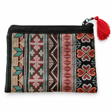 Make-up tas katoen boho multi col.dark